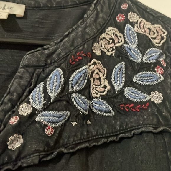 Style & Co Black Embellished Tunic with 3/4 Sleeves Size M - Picture 6 of 9